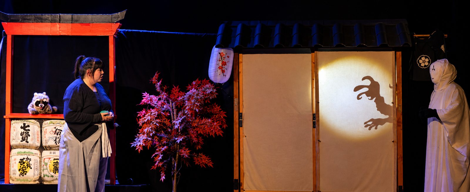 Yuki face à la yūrei, entre jeu au plateau et théâtre d'ombres — Yuki et le secret du Renard
